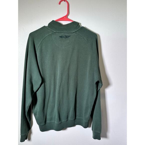 Straight Down Men's Green Cal Poly Mustangs 1/4 Zip Sweatshirt Size Small - Picture 3 of 5